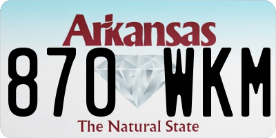 AR license plate 870WKM