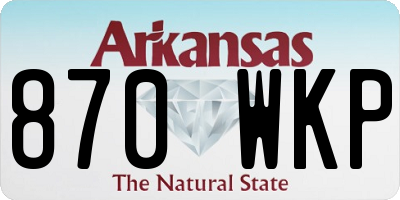 AR license plate 870WKP