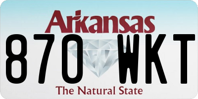AR license plate 870WKT