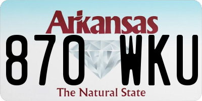 AR license plate 870WKU
