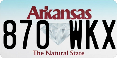 AR license plate 870WKX