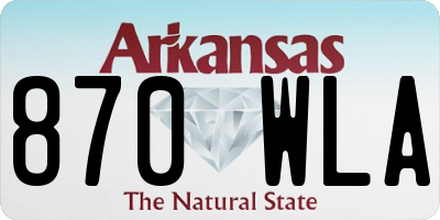 AR license plate 870WLA