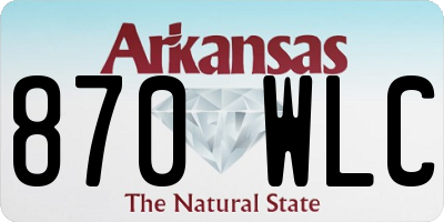 AR license plate 870WLC
