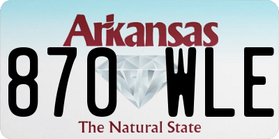 AR license plate 870WLE
