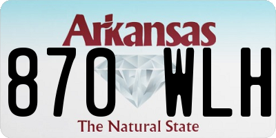 AR license plate 870WLH