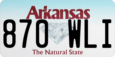 AR license plate 870WLI