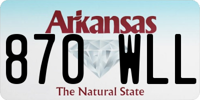 AR license plate 870WLL