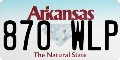 AR license plate 870WLP
