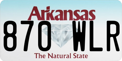 AR license plate 870WLR