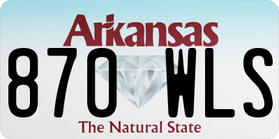 AR license plate 870WLS