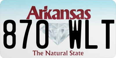 AR license plate 870WLT