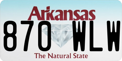 AR license plate 870WLW