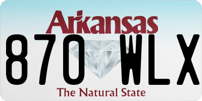 AR license plate 870WLX