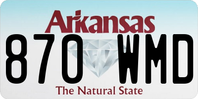 AR license plate 870WMD