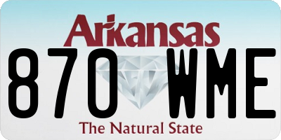 AR license plate 870WME