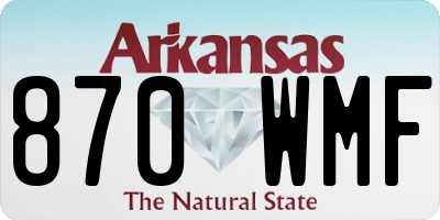 AR license plate 870WMF