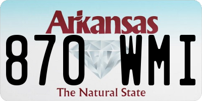 AR license plate 870WMI
