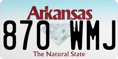 AR license plate 870WMJ