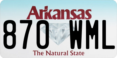 AR license plate 870WML