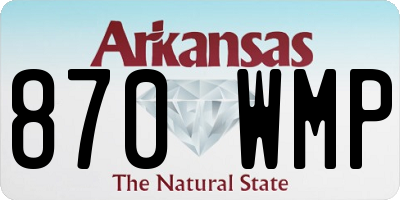 AR license plate 870WMP
