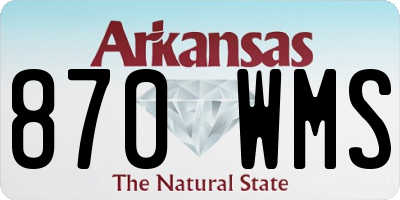AR license plate 870WMS