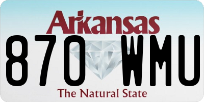 AR license plate 870WMU