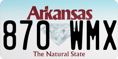 AR license plate 870WMX