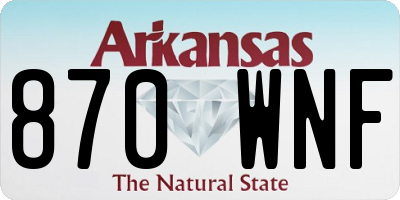 AR license plate 870WNF