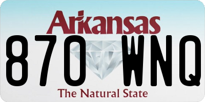 AR license plate 870WNQ