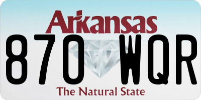 AR license plate 870WQR