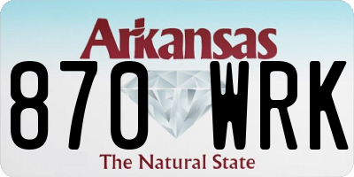AR license plate 870WRK