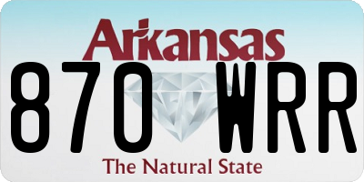 AR license plate 870WRR