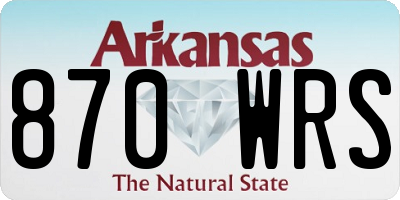 AR license plate 870WRS