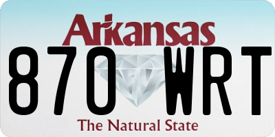 AR license plate 870WRT