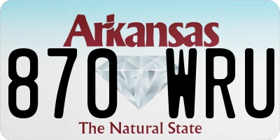 AR license plate 870WRU