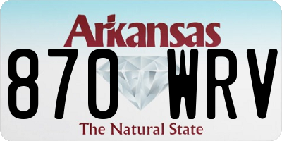 AR license plate 870WRV