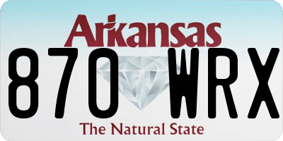 AR license plate 870WRX