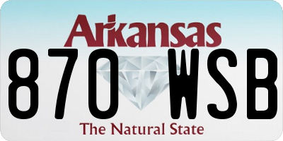 AR license plate 870WSB