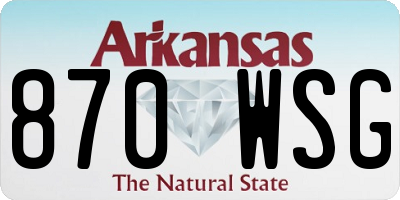 AR license plate 870WSG