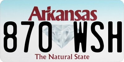 AR license plate 870WSH