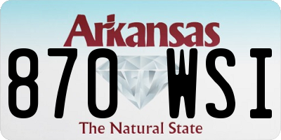 AR license plate 870WSI