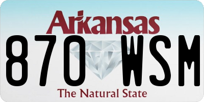 AR license plate 870WSM