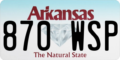 AR license plate 870WSP