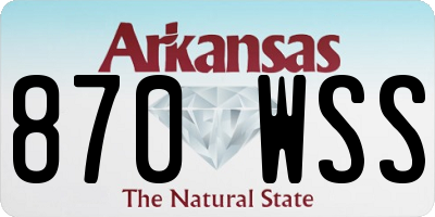 AR license plate 870WSS