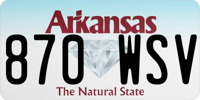 AR license plate 870WSV