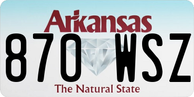 AR license plate 870WSZ