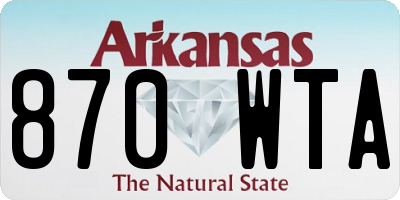 AR license plate 870WTA