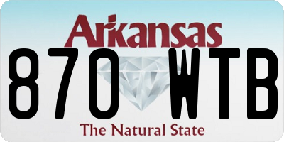 AR license plate 870WTB