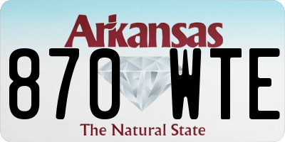 AR license plate 870WTE