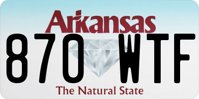 AR license plate 870WTF